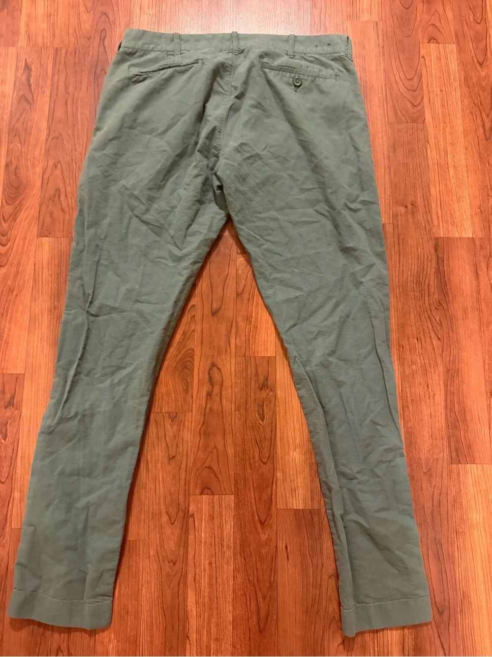 J. Crew The Driggs Chino Pants low rise slim, tailored green size 33x32